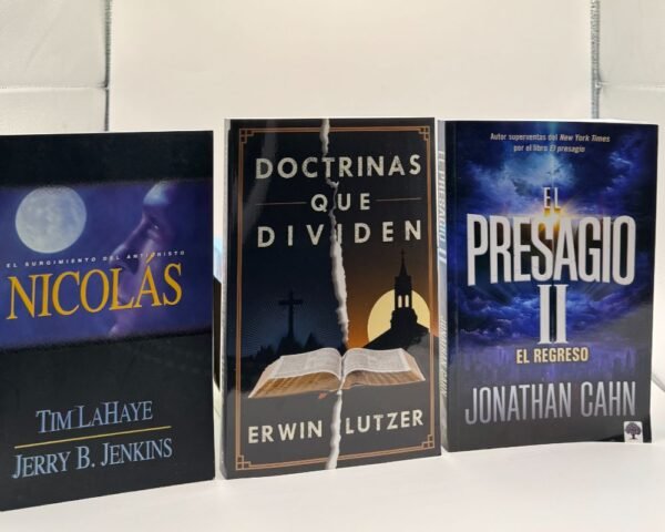 Libros sobre escatología y fin de los tiempos de autores como Jonathan Cahn. Disponibles en Librería Bendición para el Mundo.