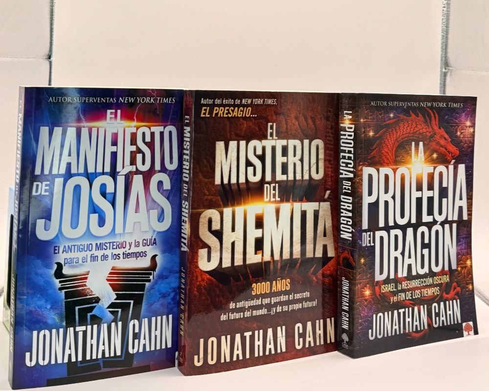 Libros proféticos de Jonathan Cahn. Descubre los misterios de la historia y el fin de los tiempos en Librería Bendición para el Mundo.