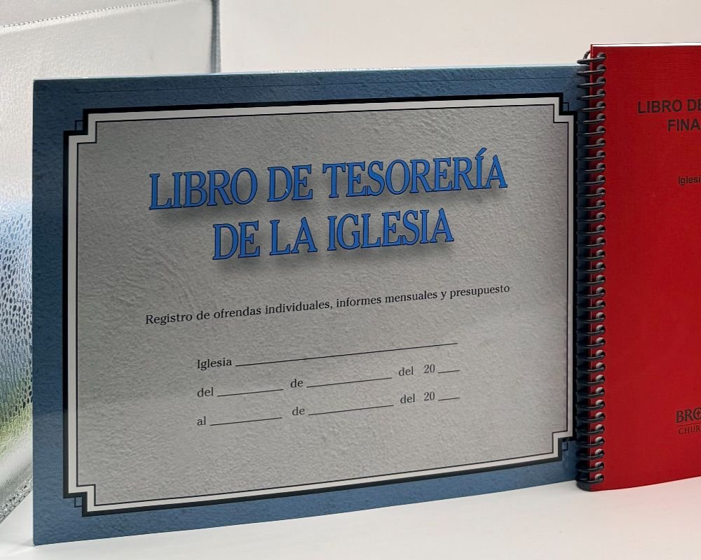 Organiza las cuentas de tu congregación con este pack de 2 libros de tesorería y finanzas eclesiásticas (registro de ofrendas y presupuestos). ¡Cómpralo ya!